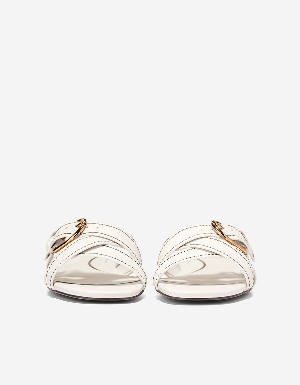 Sandalias planas de mujer confeccionadas en piel - Cole Haan - Blanco Blanco-4
