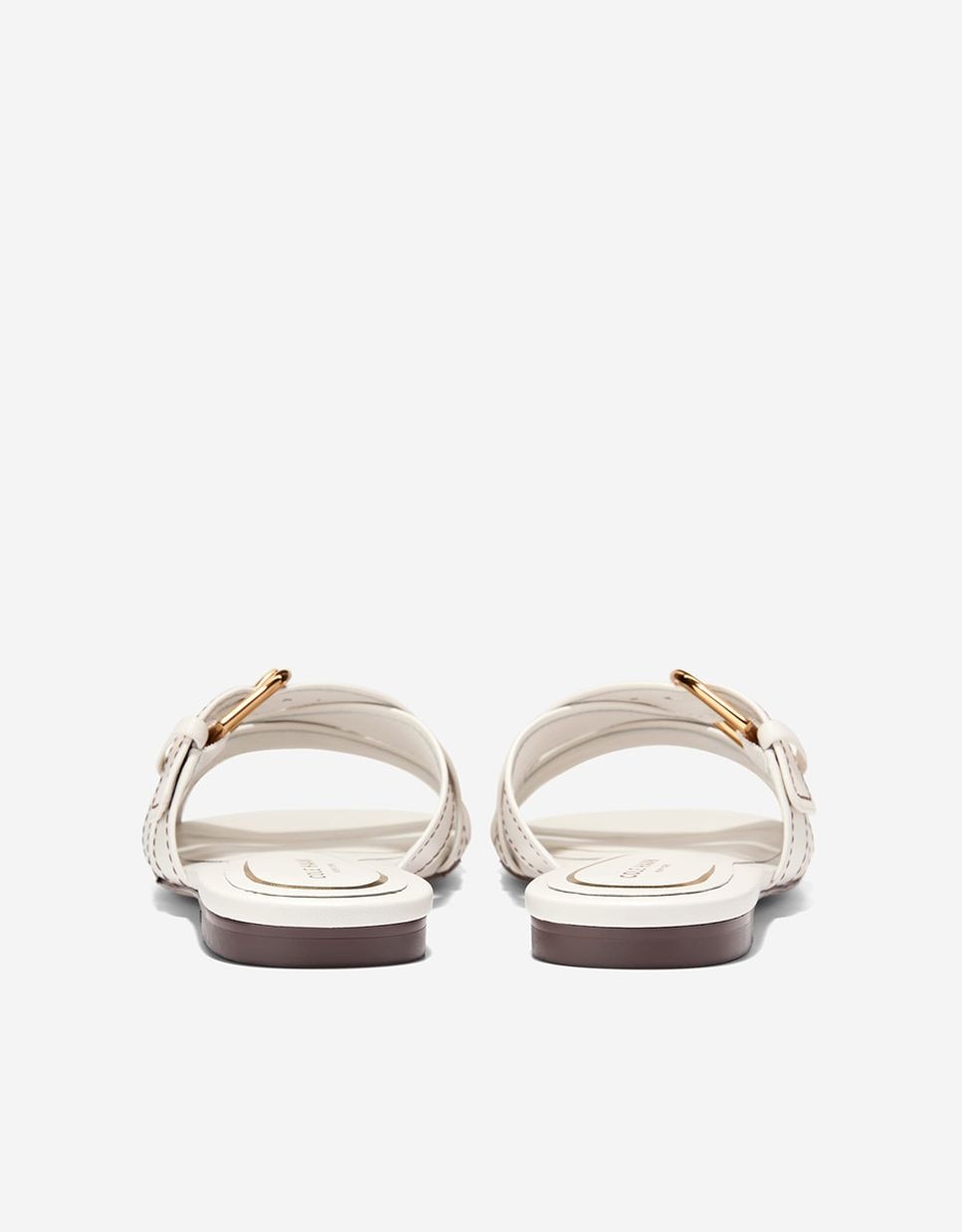 Sandalias planas de mujer confeccionadas en piel - Cole Haan - Blanco Blanco-3