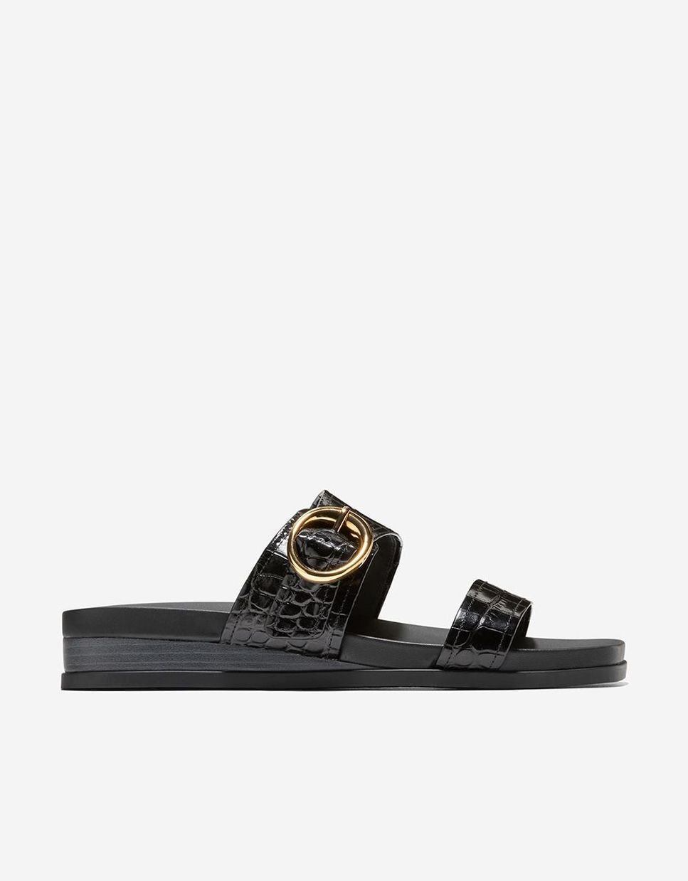 Sandalias planas de mujer confeccionadas en piel - Cole Haan - Negro Negro-1