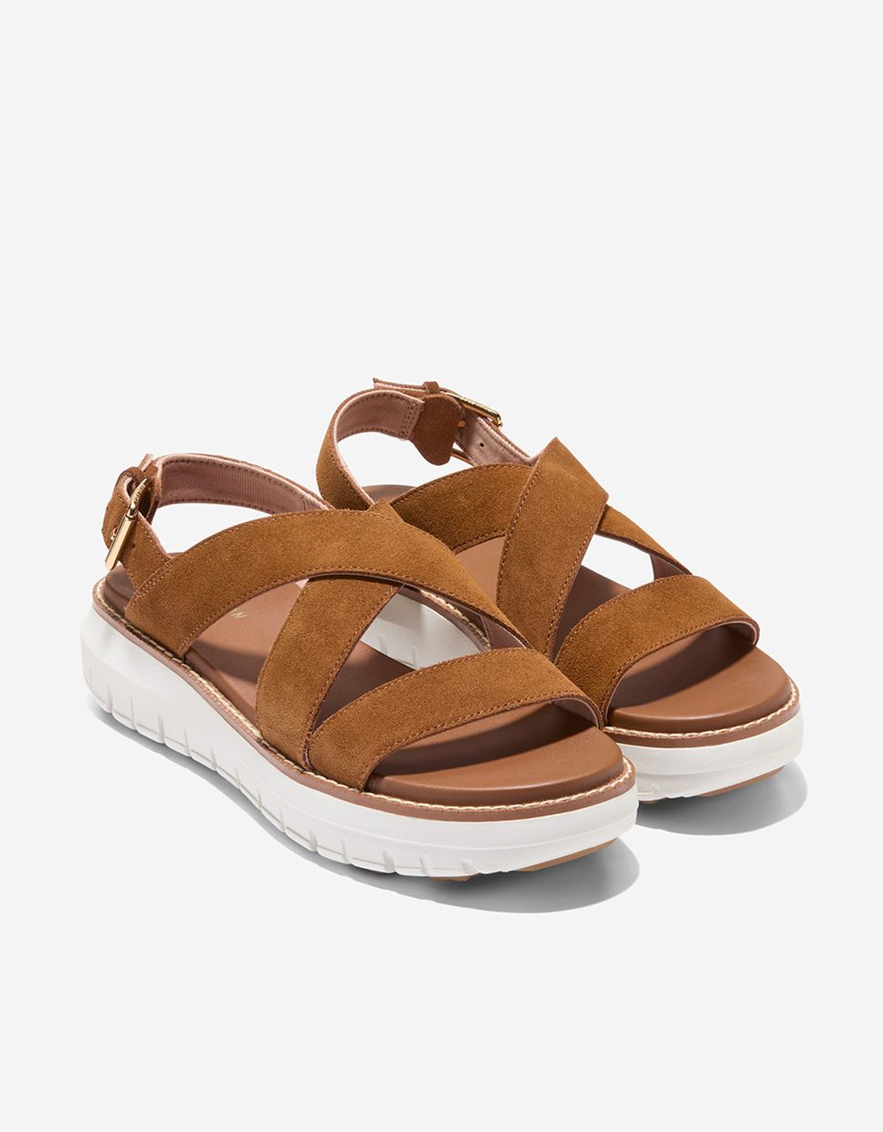 Sandalias planas de mujer confeccionadas en piel - Cole Haan - Marrón Marrón-4