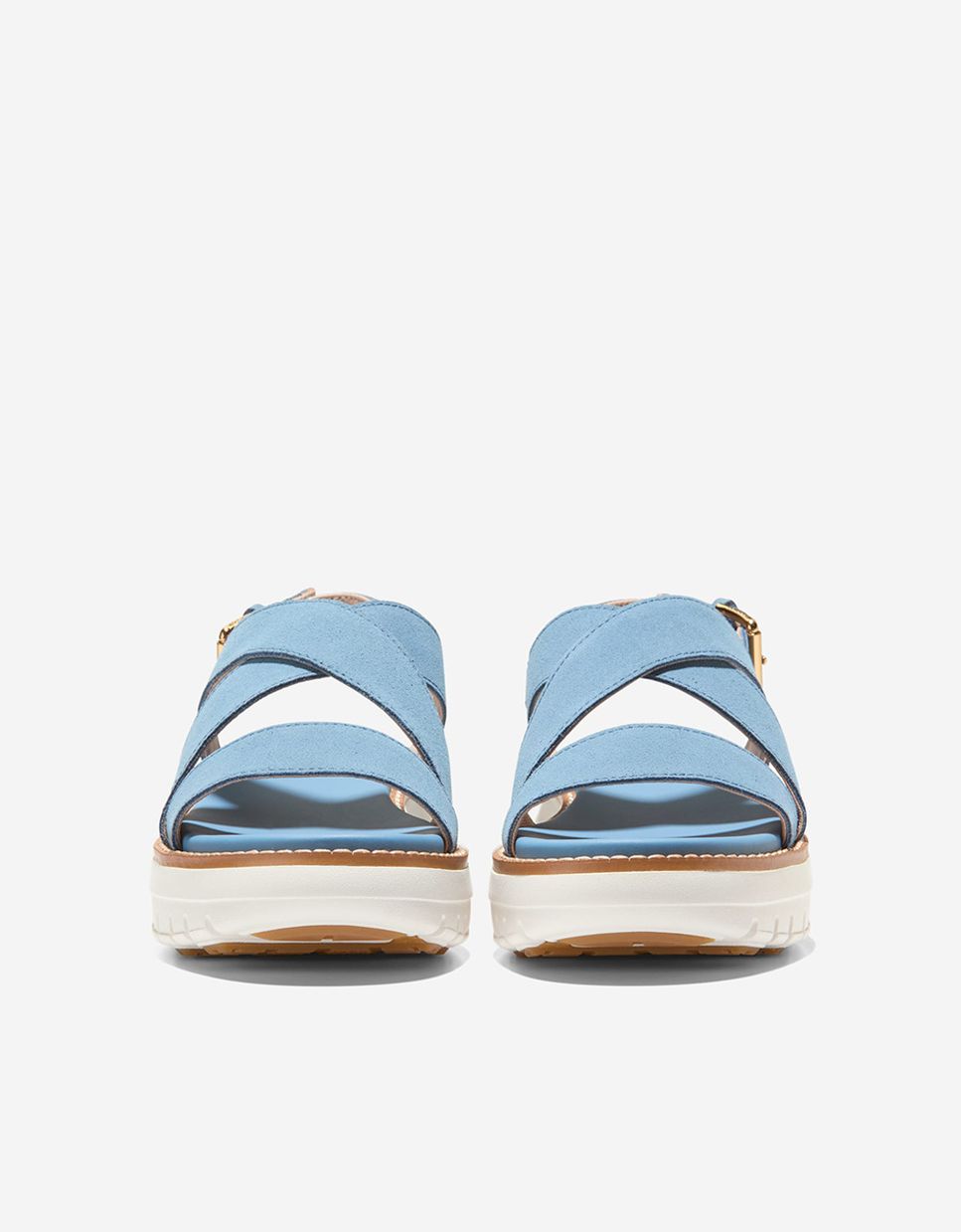 Sandalias planas de mujer confeccionadas en piel - Cole Haan - Azul Azul-3