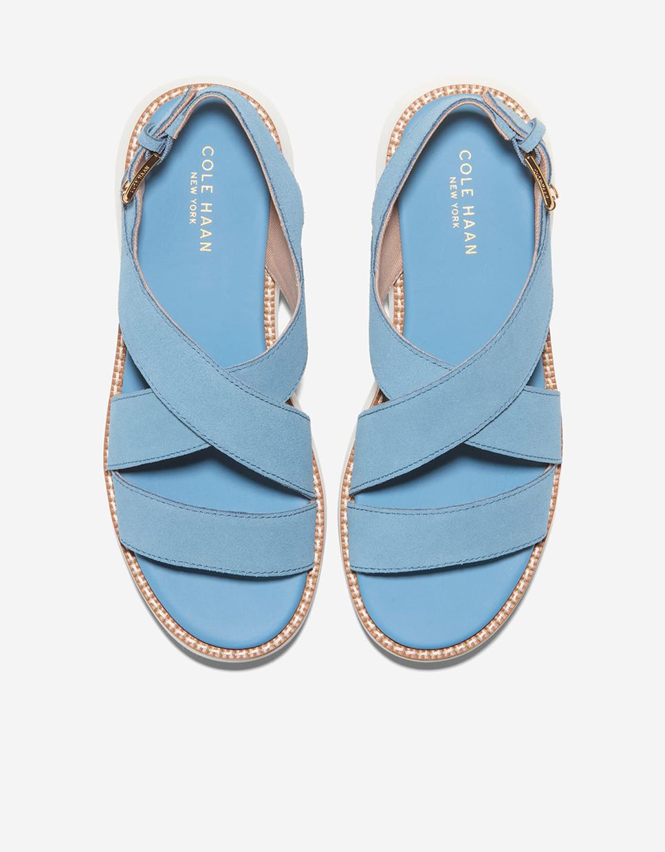 Sandalias planas de mujer confeccionadas en piel - Cole Haan - Azul Azul-5