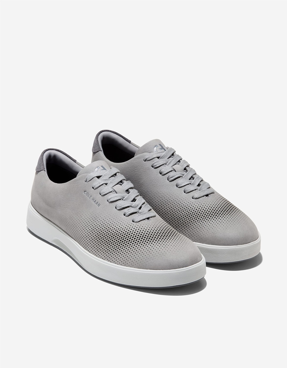Zapatillas deportivas de hombre confeccionadas en piel perforada - Cole Haan - Gris Gris-4