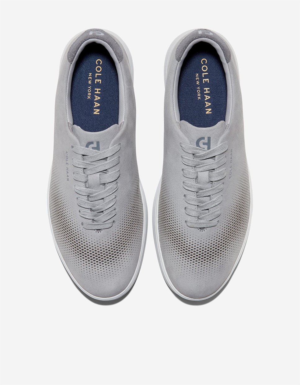 Zapatillas deportivas de hombre confeccionadas en piel perforada - Cole Haan - Gris Gris-5