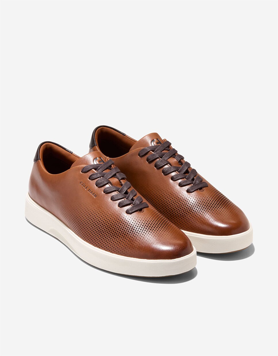 Zapatillas deportivas de hombre confeccionadas en piel perforada - Cole Haan - Marrón Marrón-4