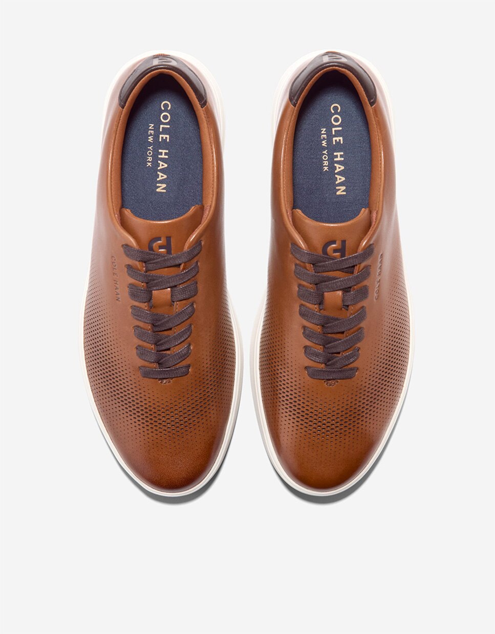 Zapatillas deportivas de hombre confeccionadas en piel perforada - Cole Haan - Marrón Marrón-5