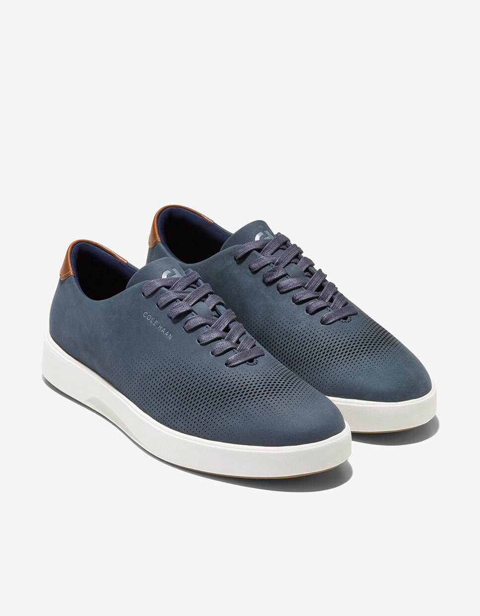 Zapatillas deportivas de hombre confeccionadas en piel perforada - Cole Haan - Azul Azul-4