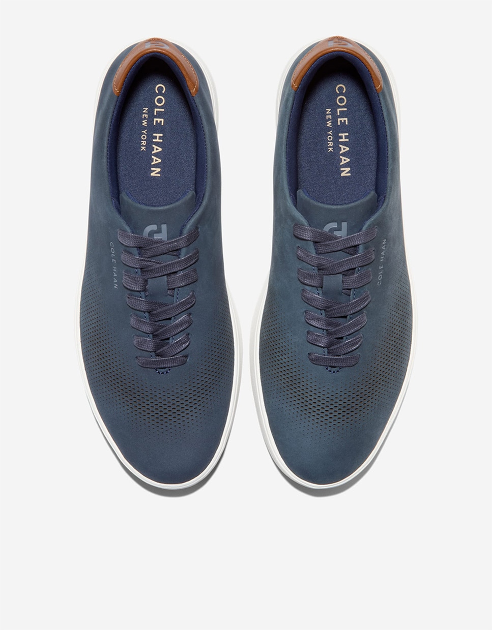 Zapatillas deportivas de hombre confeccionadas en piel perforada - Cole Haan - Azul Azul-5