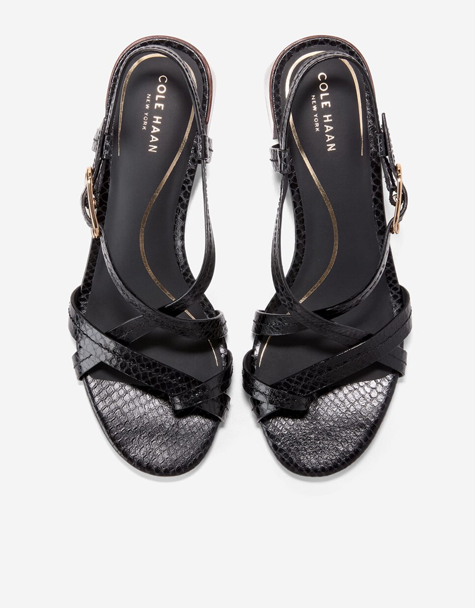 Sandalias de tacón de mujer confeccionadas en piel - Cole Haan - Negro Negro-5