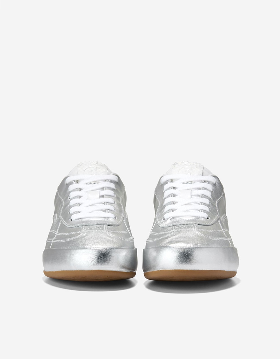 Zapatillas deportivas de mujer inspiradas en el fútbol confeccionadas en piel - Cole Haan - Plata Plata-3