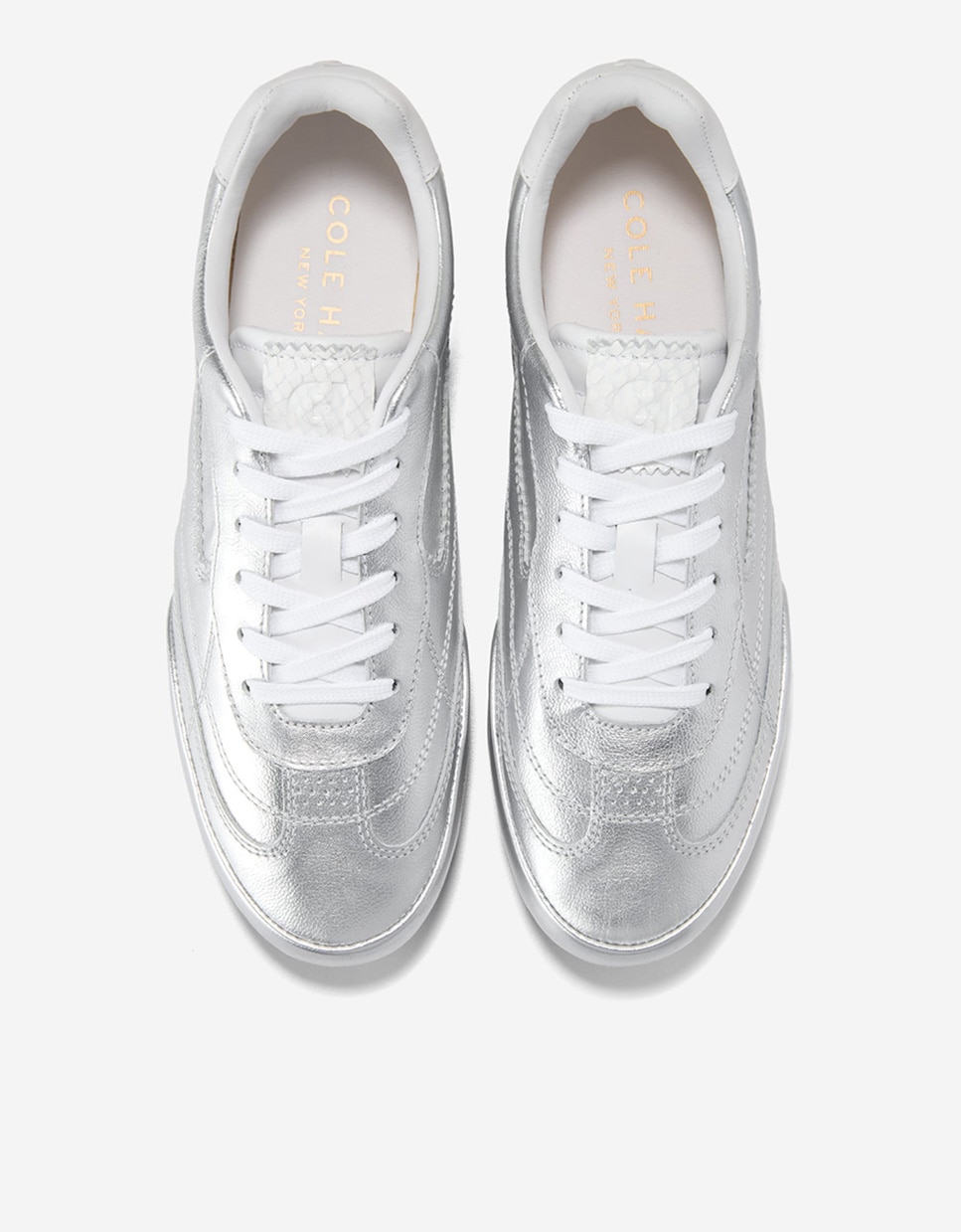Zapatillas deportivas de mujer inspiradas en el fútbol confeccionadas en piel - Cole Haan - Plata Plata-5