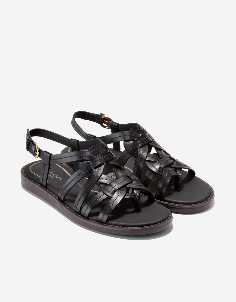Sandalias planas de mujer confeccionadas en piel - Cole Haan - Negro Negro-4