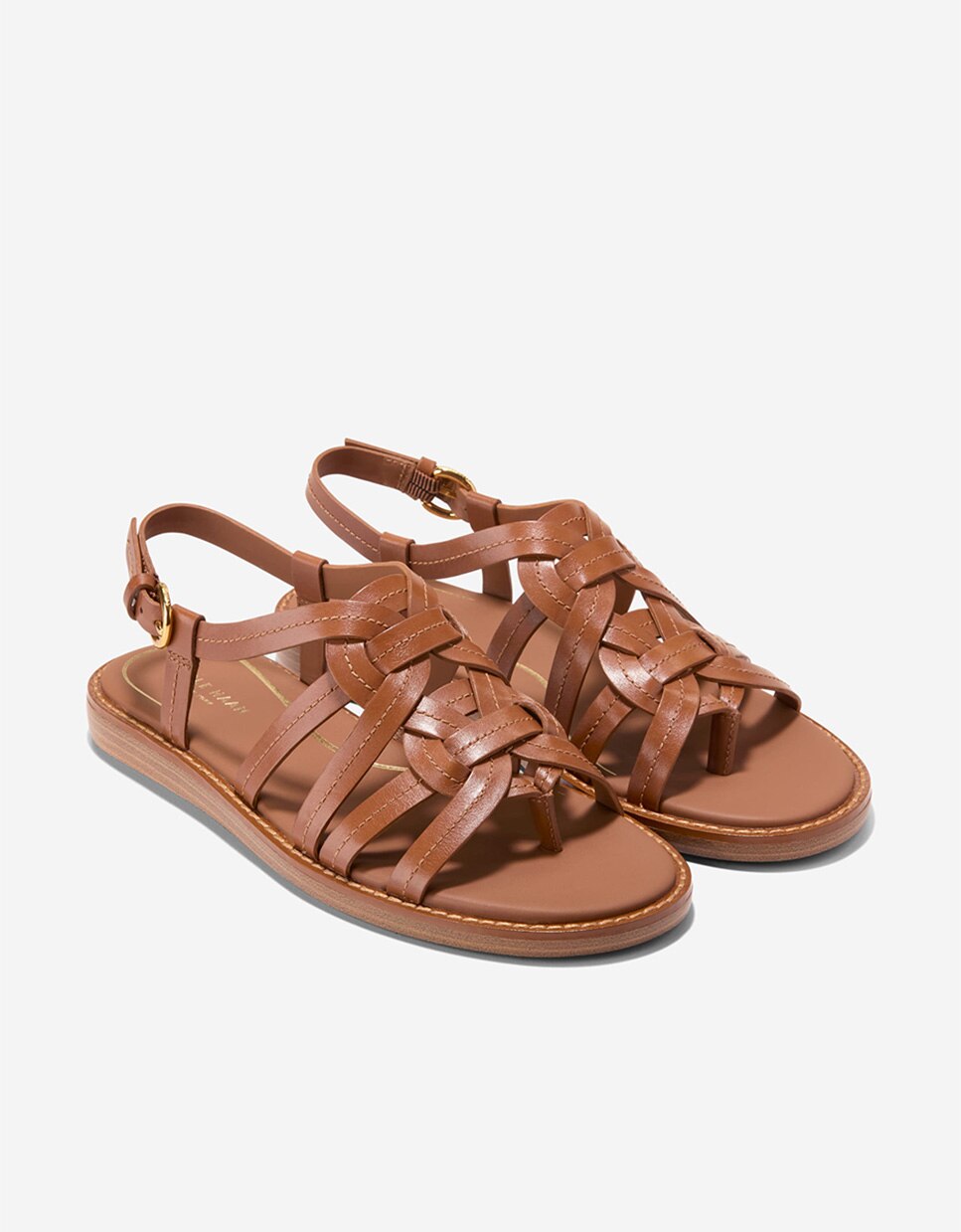 Sandalias planas de mujer confeccionadas en piel - Cole Haan - Marrón Marrón-4