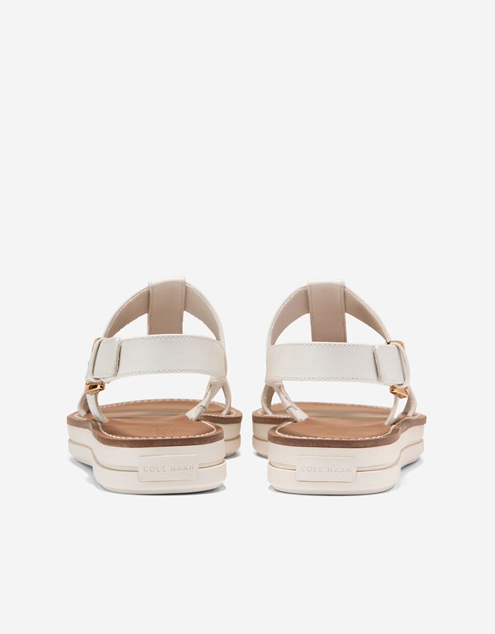 Sandalias planas de mujer ultraligeras confeccionadas en piel - Cole Haan - Blanco Blanco-2