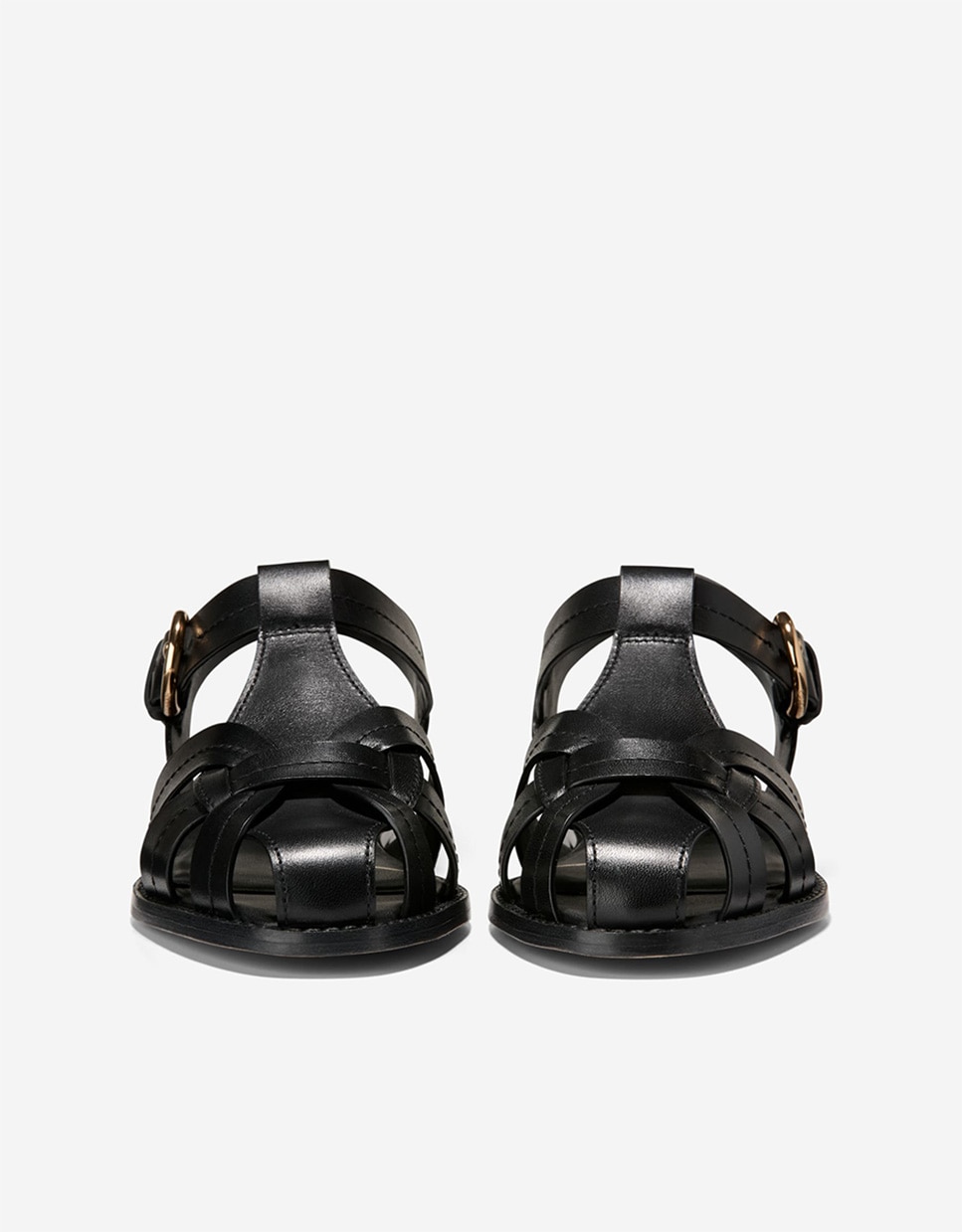 Sandalias planas de mujer con diseño entrelazado en piel - Cole Haan - Negro Negro-4
