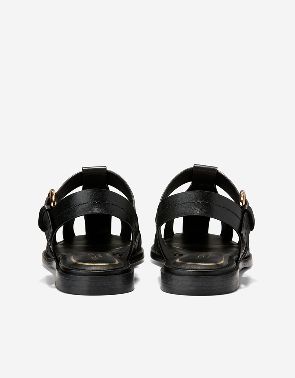 Sandalias planas de mujer con diseño entrelazado en piel - Cole Haan - Negro Negro-3