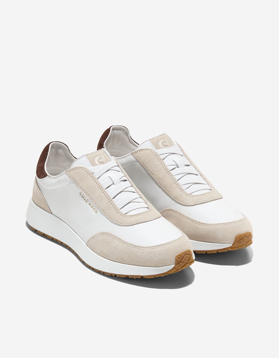 Zapatillas deportivas de mujer de inspiración vintage con ajuste elástico - Cole Haan - Blanco Blanco-5