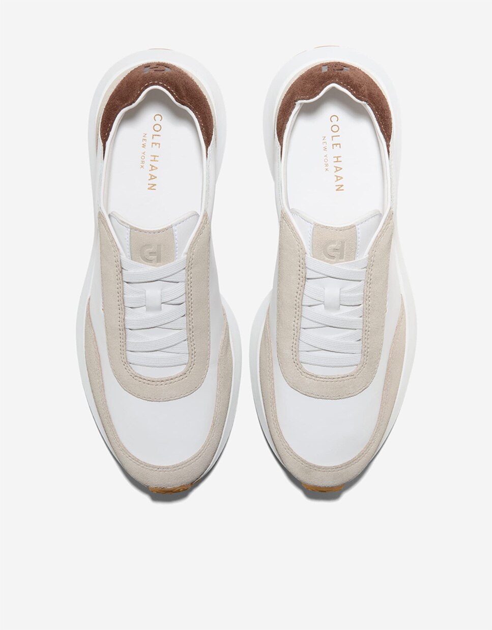 Zapatillas deportivas de mujer de inspiración vintage con ajuste elástico - Cole Haan - Blanco Blanco-2