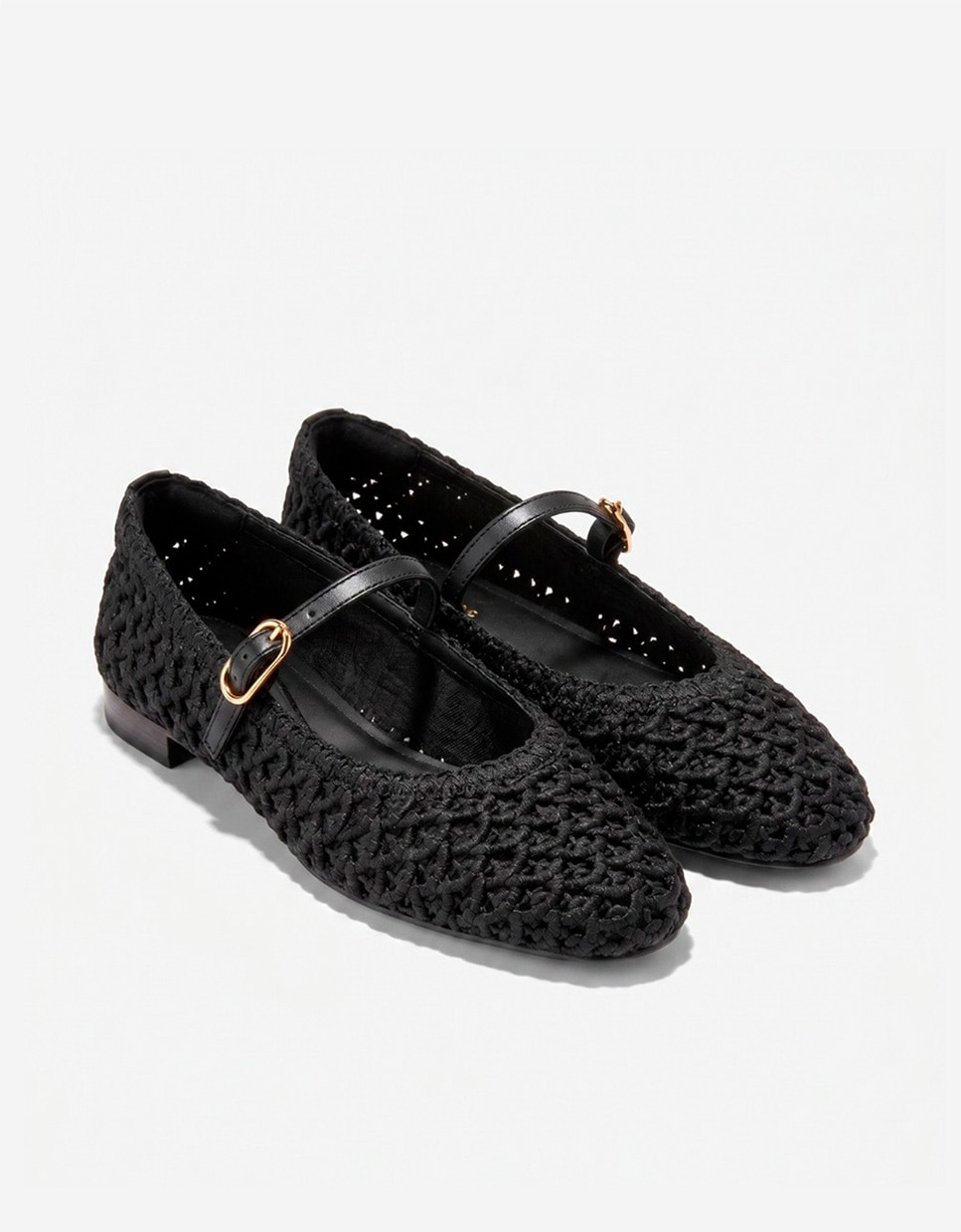 Bailarinas planas de mujer confeccionadas en tejido crochet - Cole Haan - Negro Negro-3