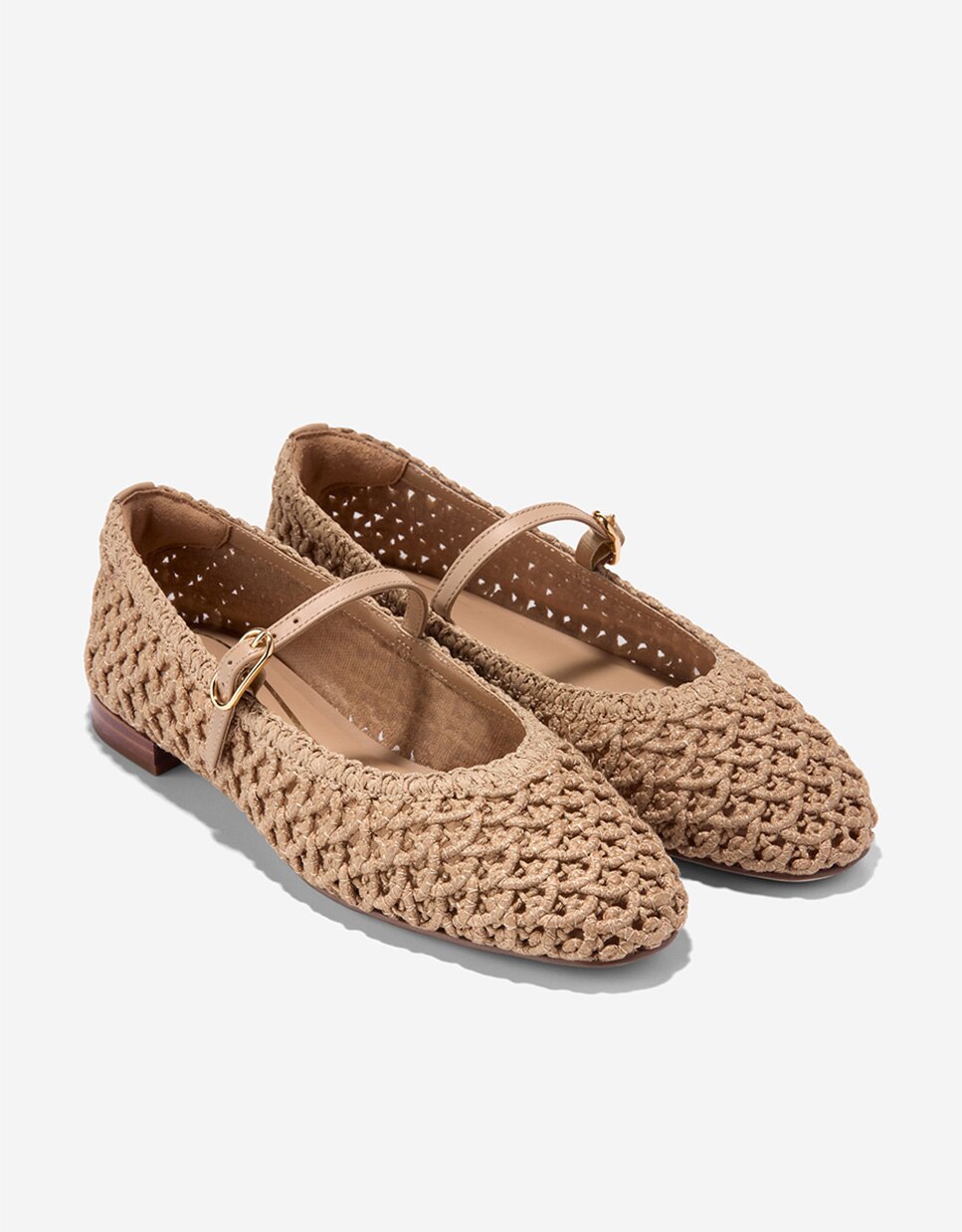 Bailarinas planas de mujer confeccionadas en tejido crochet - Cole Haan - Beige Beige-4