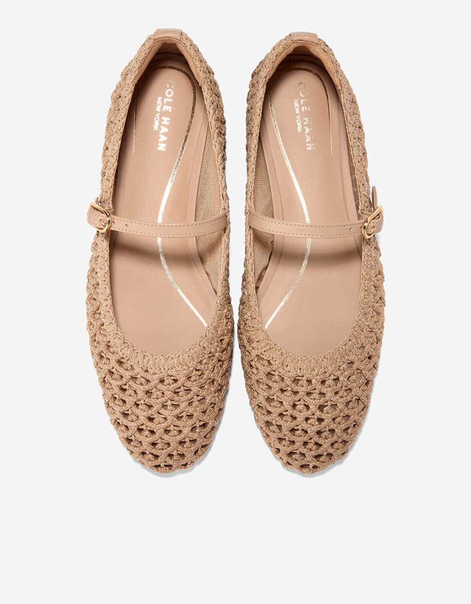 Bailarinas planas de mujer confeccionadas en tejido crochet - Cole Haan - Beige Beige-5