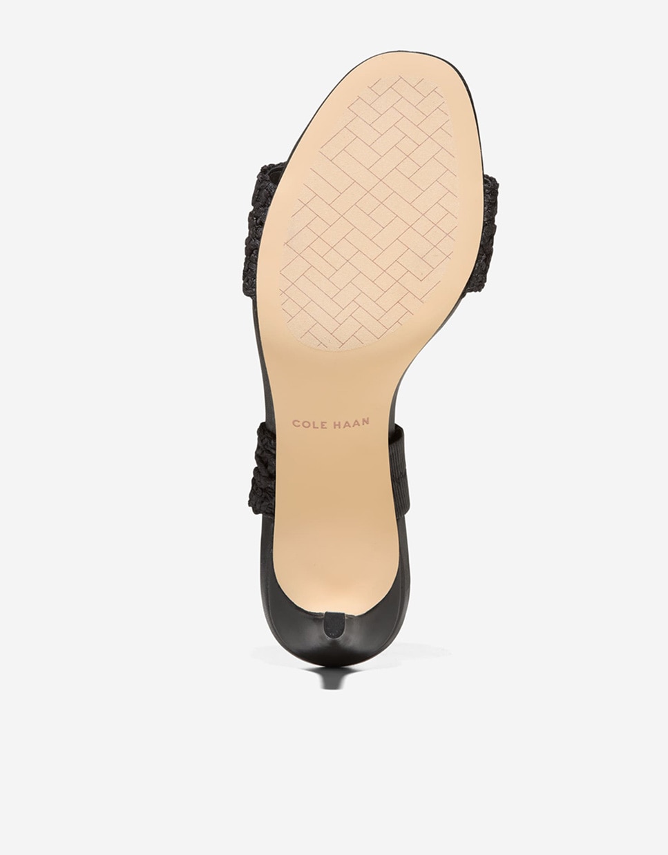 Sandalias de tacón de mujer con doble tira en tejido crochet - Cole Haan - Negro Negro-6