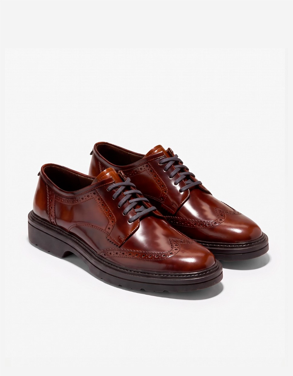 Zapato oxford de hombre confeccionado en piel con detalles brogue - Cole Haan - Marrón Marrón-2