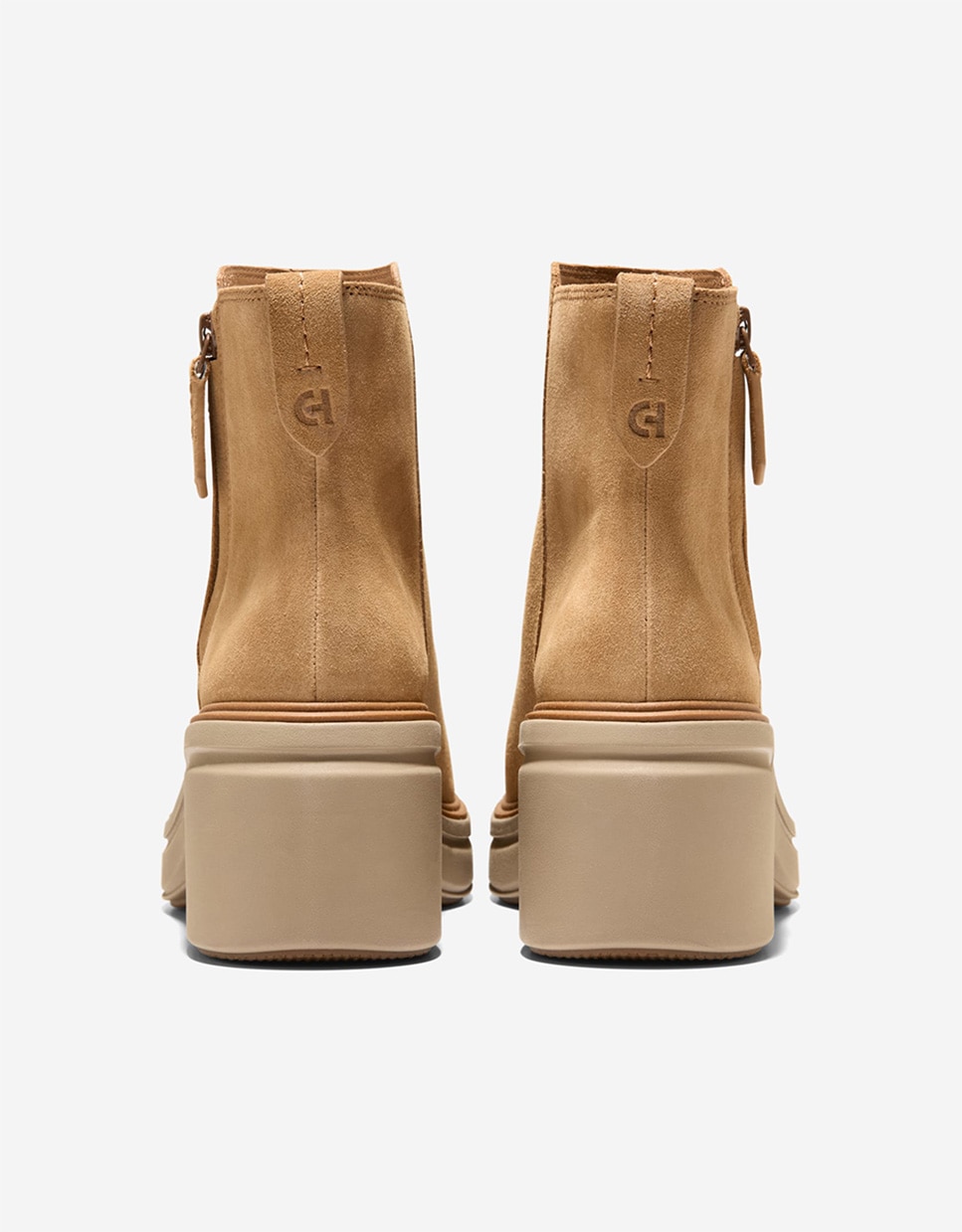 Botines suela track de mujer confeccionados en piel - Cole Haan - Marrón claro Marrón claro-2