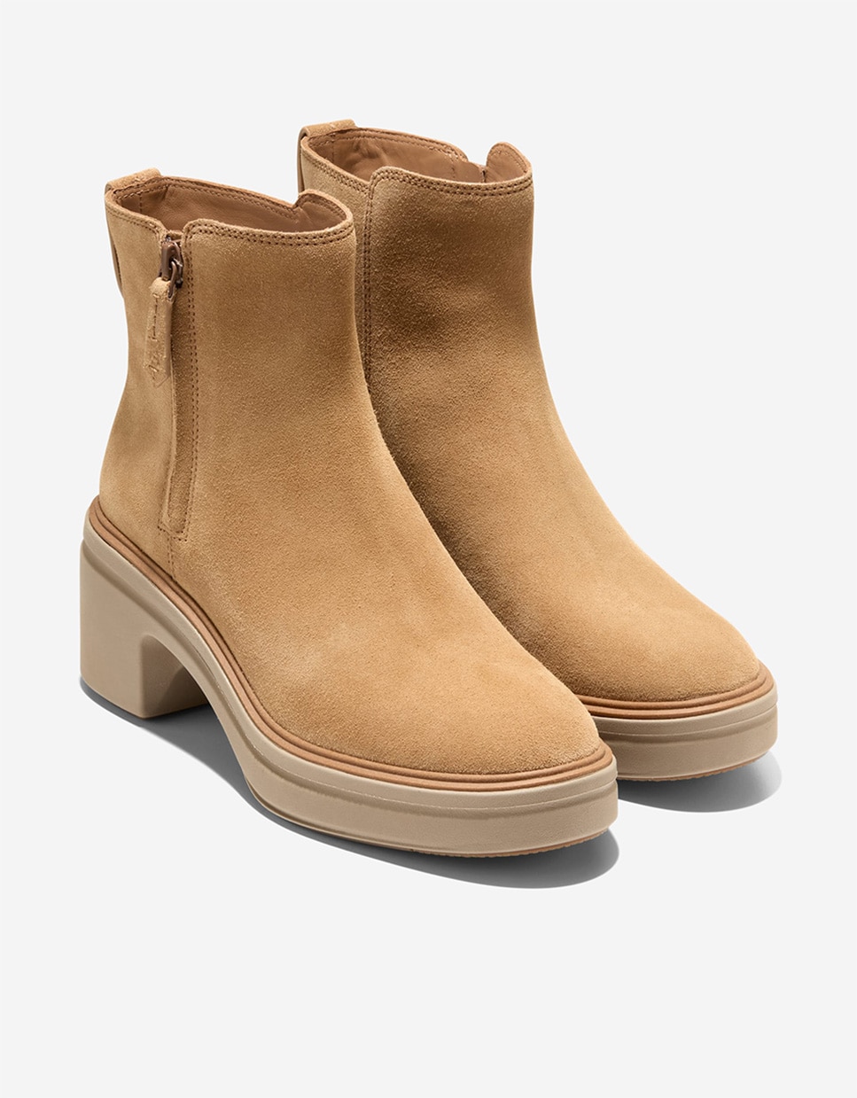 Botines suela track de mujer confeccionados en piel - Cole Haan - Marrón claro Marrón claro-4