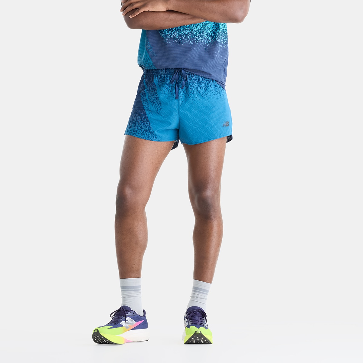 Imagen 1 de Short running de hombre RC Ultra Light Printed 3" New Balance Azul