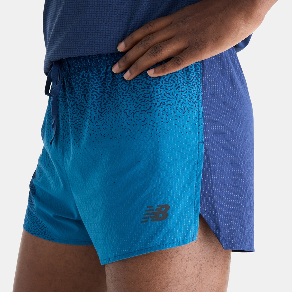 Imagen 4 de Short running de hombre RC Ultra Light Printed 3" New Balance - Azul Azul