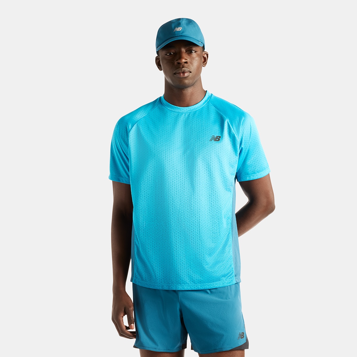 Imagen 0 de Camiseta running de hombre Viz-Tech Run New Balance Azul