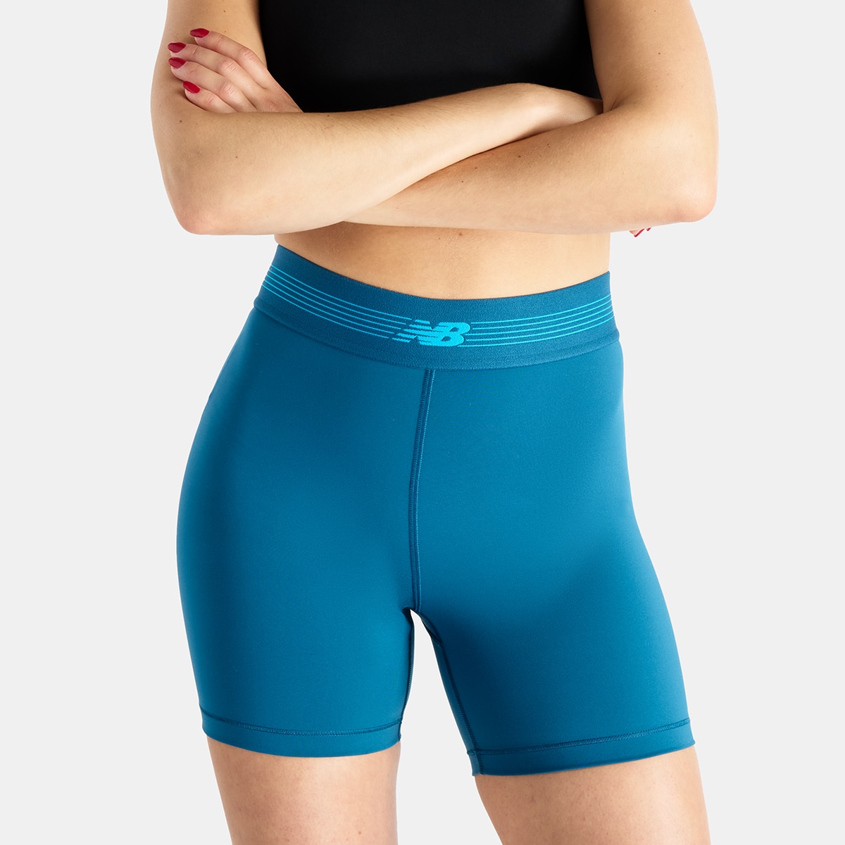 Imagen 3 de Mallas cortas performance de mujer 5" AC Fitted New Balance - Azul Océano Azul Océano
