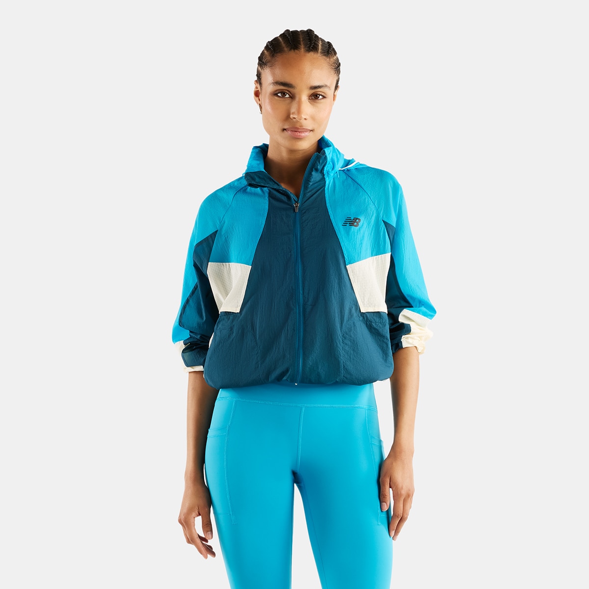 Imagen 0 de Cortavientos running de mujer RC New Balance Azul Océano