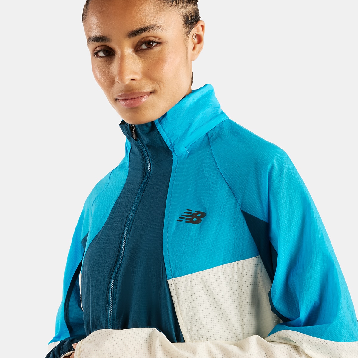Imagen 3 de Cortavientos running de mujer RC New Balance - Azul Océano Azul Océano