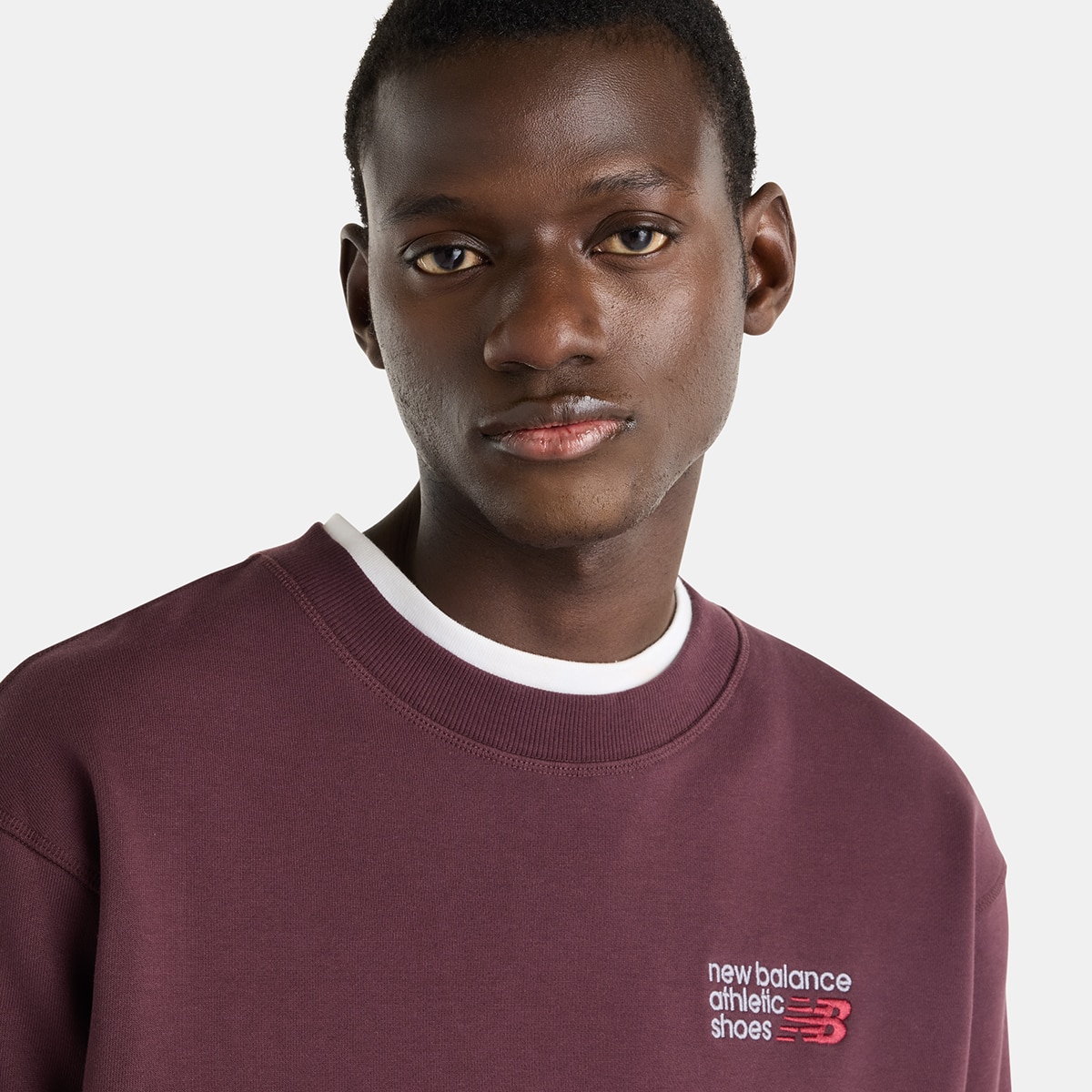 Sudadera casual de hombre Athletics Premium Logo New Balance - Granate Granate-3
