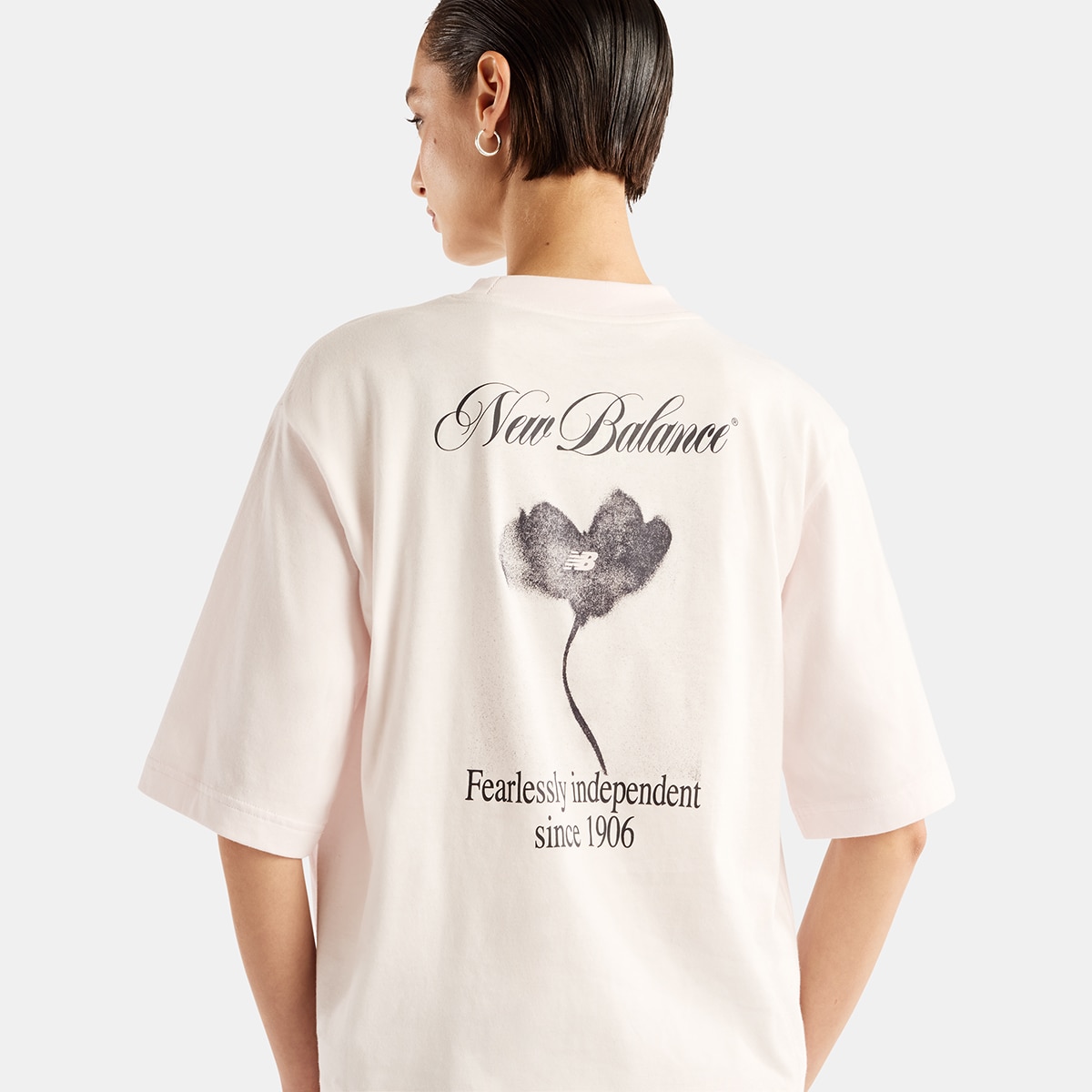 Imagen 3 de Camiseta casual de mujer Pressed Flowers Relaxed New Balance - Rosa claro Rosa claro