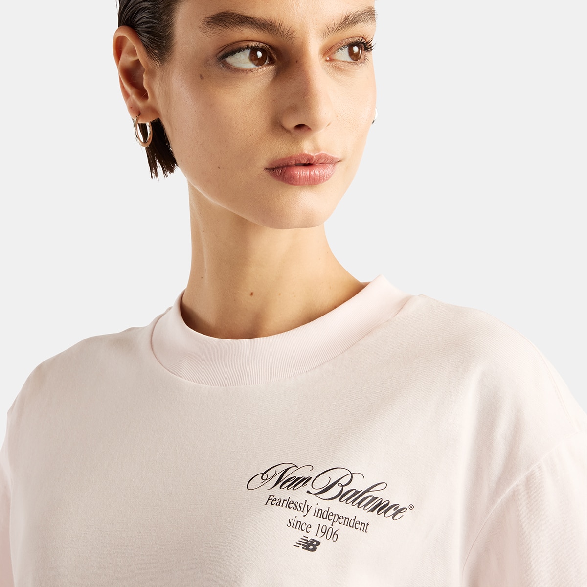 Imagen 4 de Camiseta casual de mujer Pressed Flowers Relaxed New Balance - Rosa claro Rosa claro