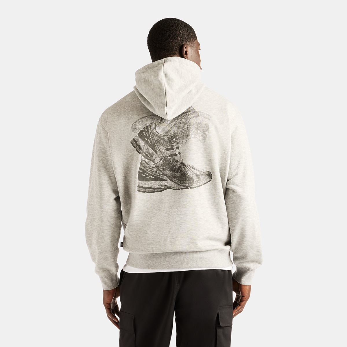 Sudadera con capucha casual de hombre Foggy Daze 1906 New Balance - Gris Gris-2