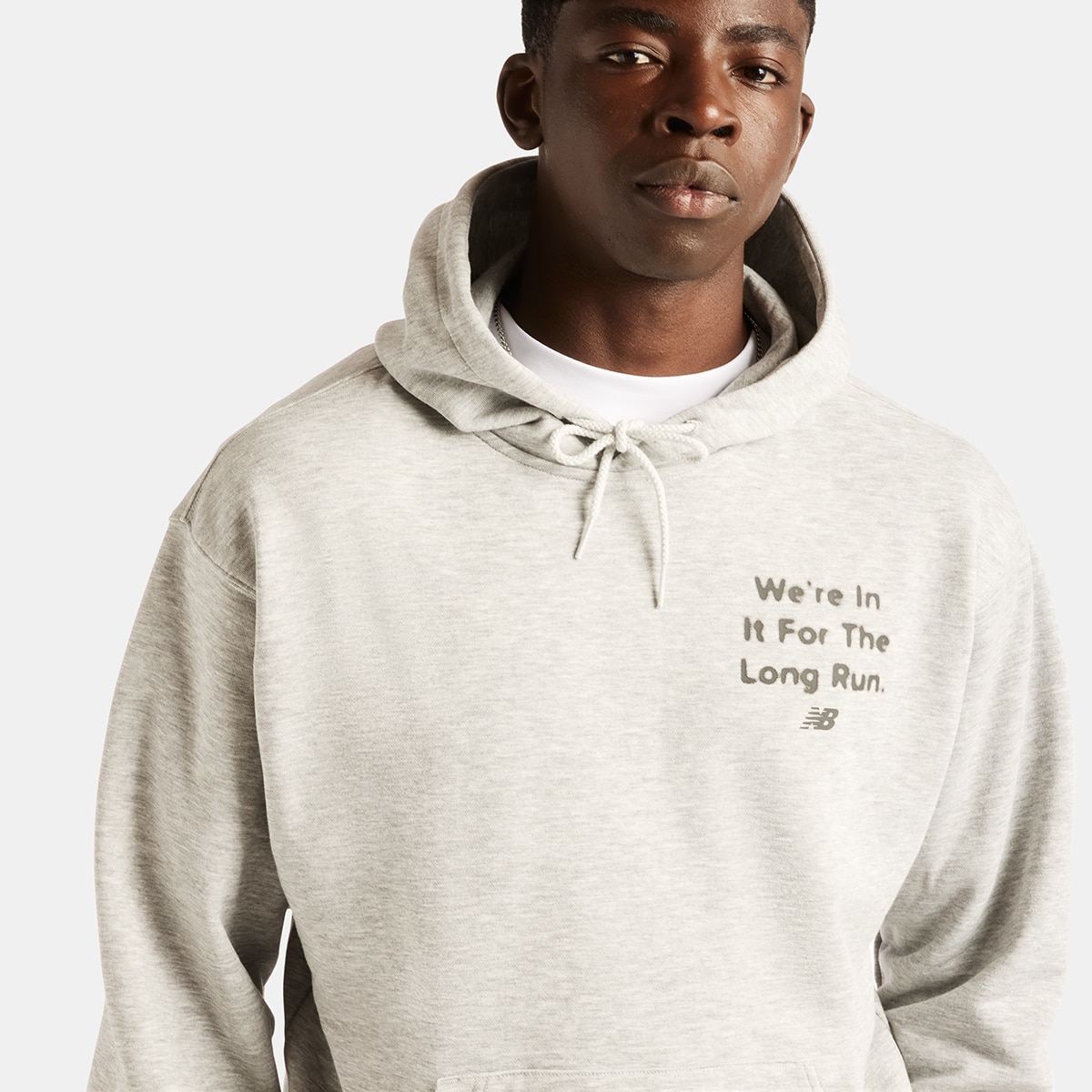 Sudadera con capucha casual de hombre Foggy Daze 1906 New Balance - Gris Gris-3