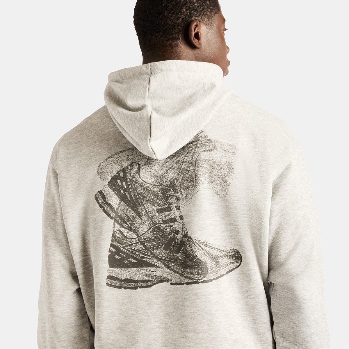 Sudadera con capucha casual de hombre Foggy Daze 1906 New Balance - Gris Gris-4