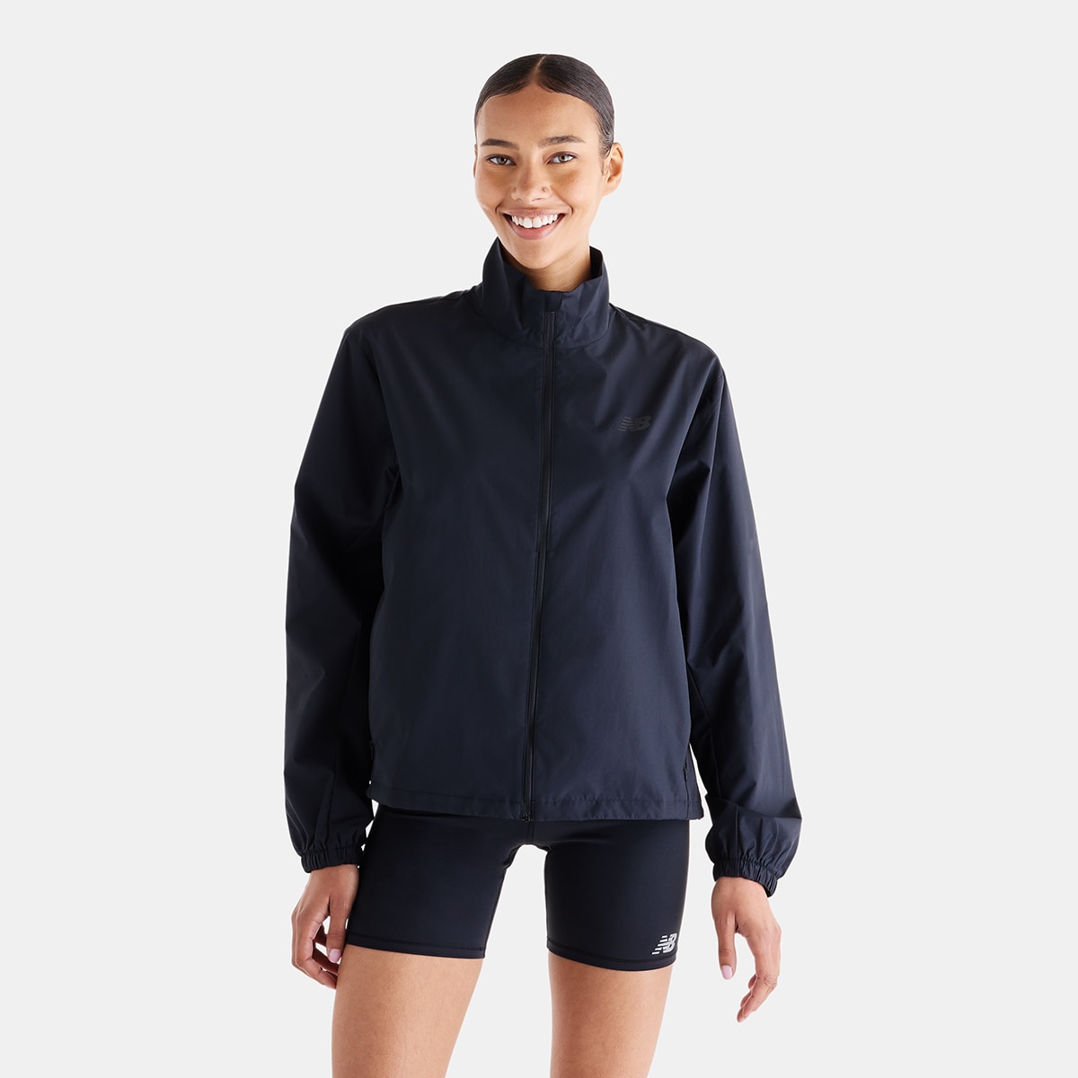 Imagen 0 de Cortavientos running de mujer Fast Days Graphic New Balance Negro