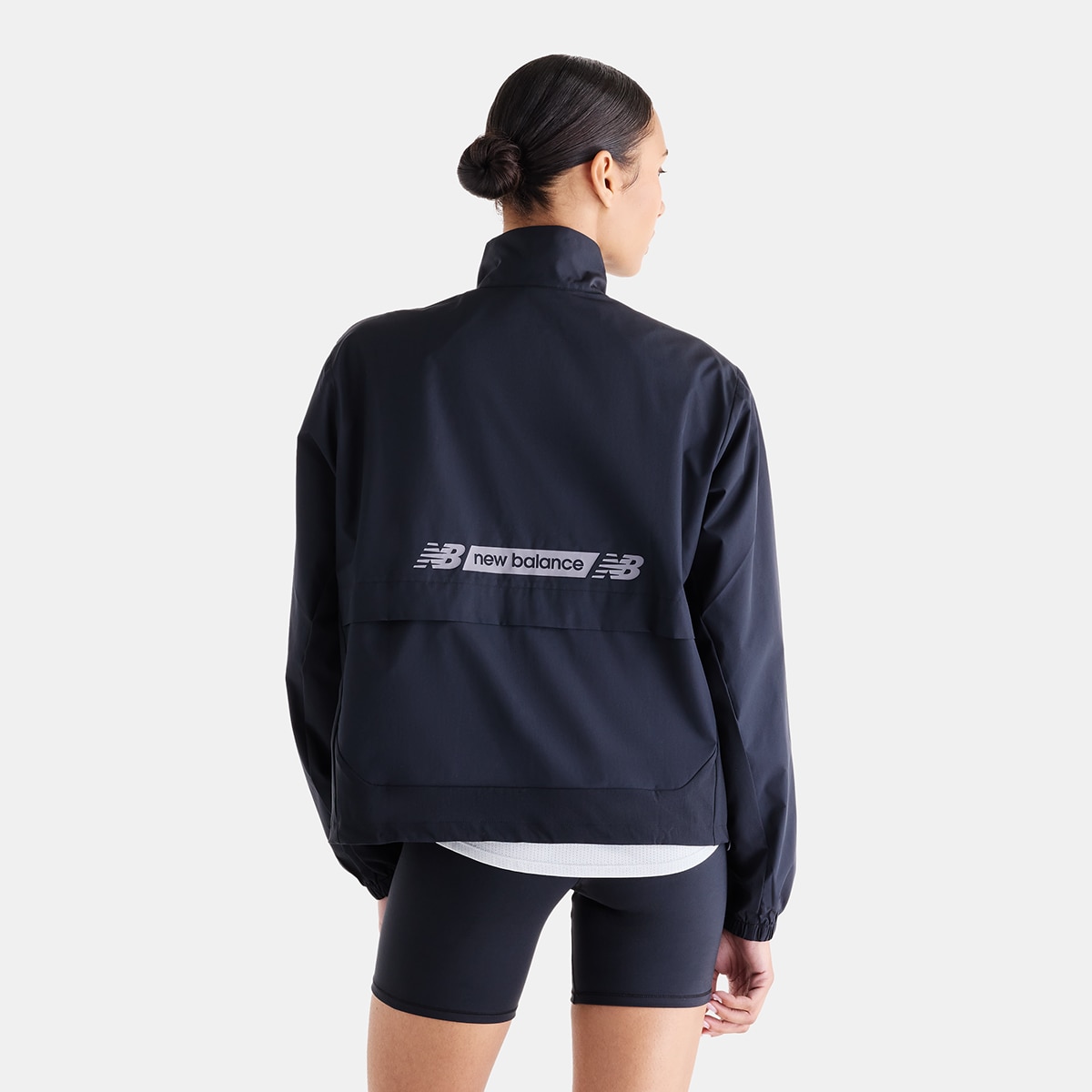 Cortavientos running de mujer Fast Days Graphic New Balance - Negro Negro-2