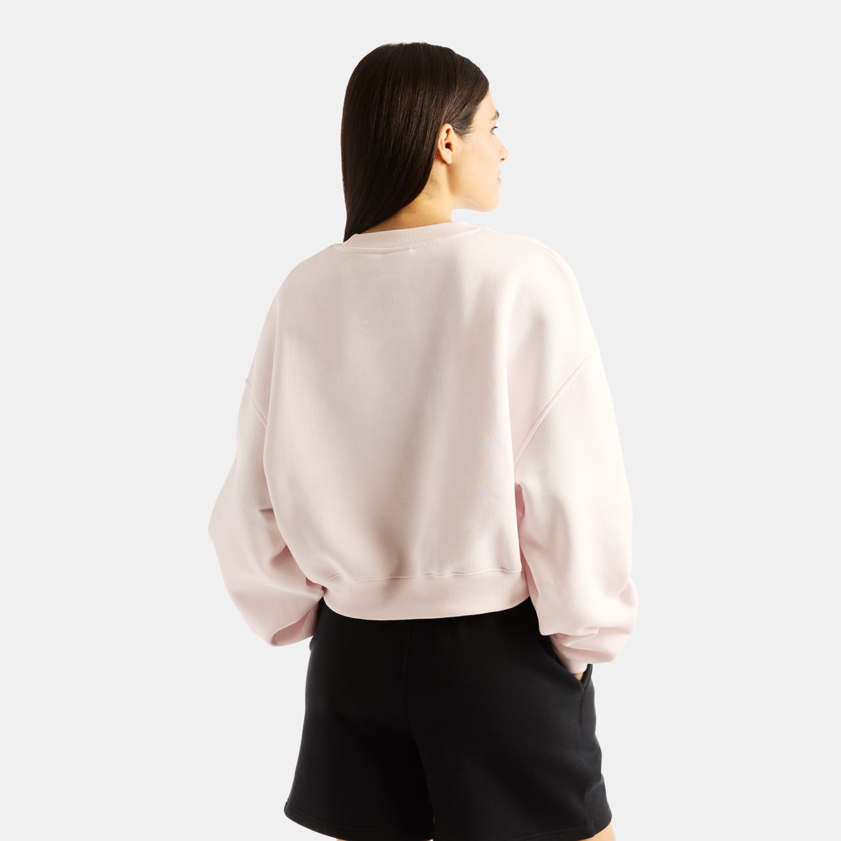 Sudadera casual de mujer Reimagined Fleece Crew New Balance - Rosa claro Rosa claro-2