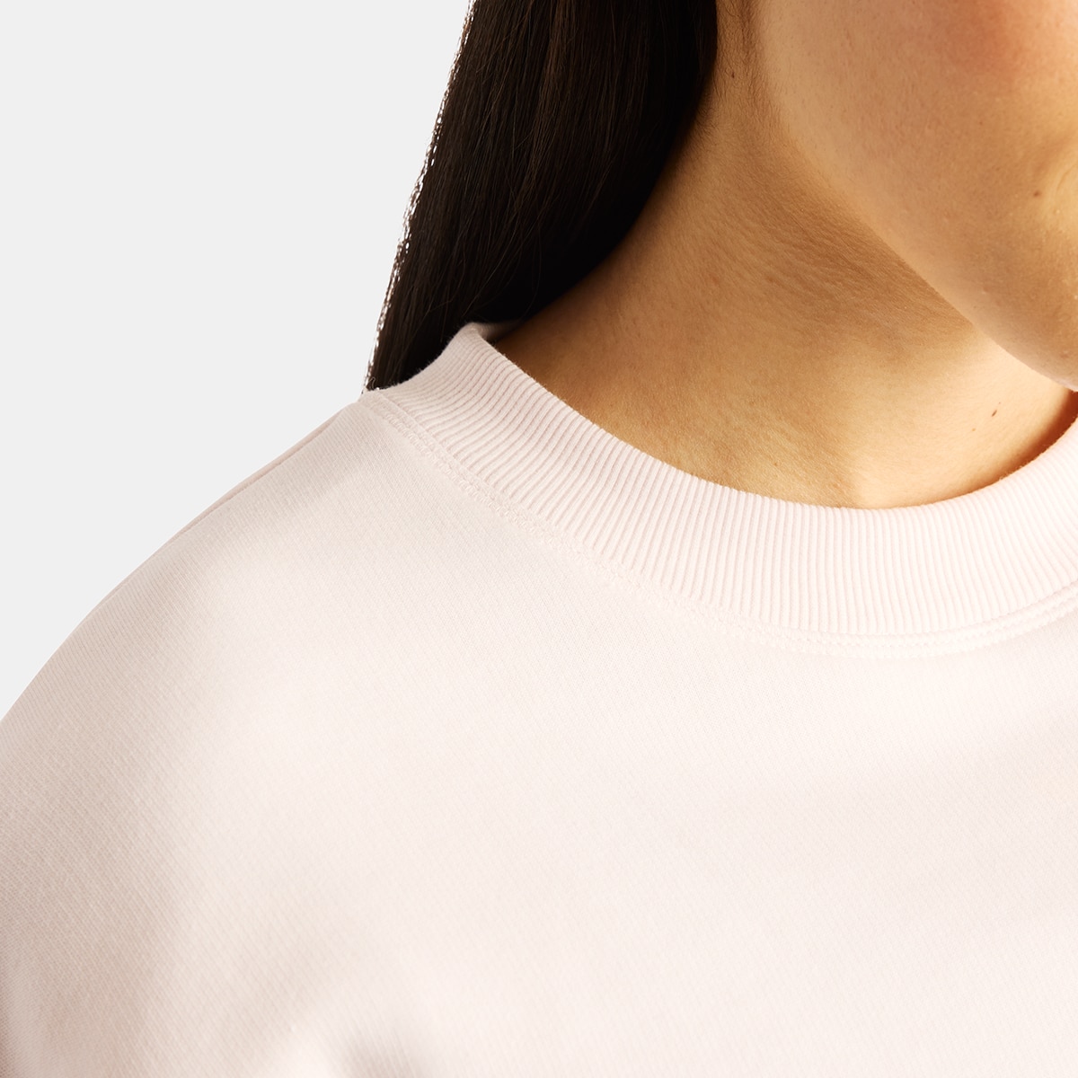 Sudadera casual de mujer Reimagined Fleece Crew New Balance - Rosa claro Rosa claro-4