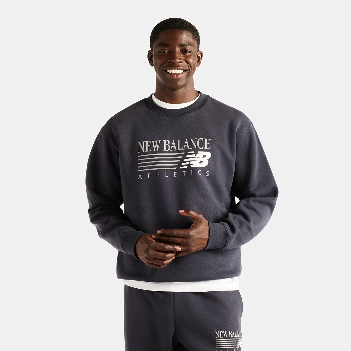 Imagen 0 de Sudadera casual de hombre Reimagined Fleece New Balance Antracita