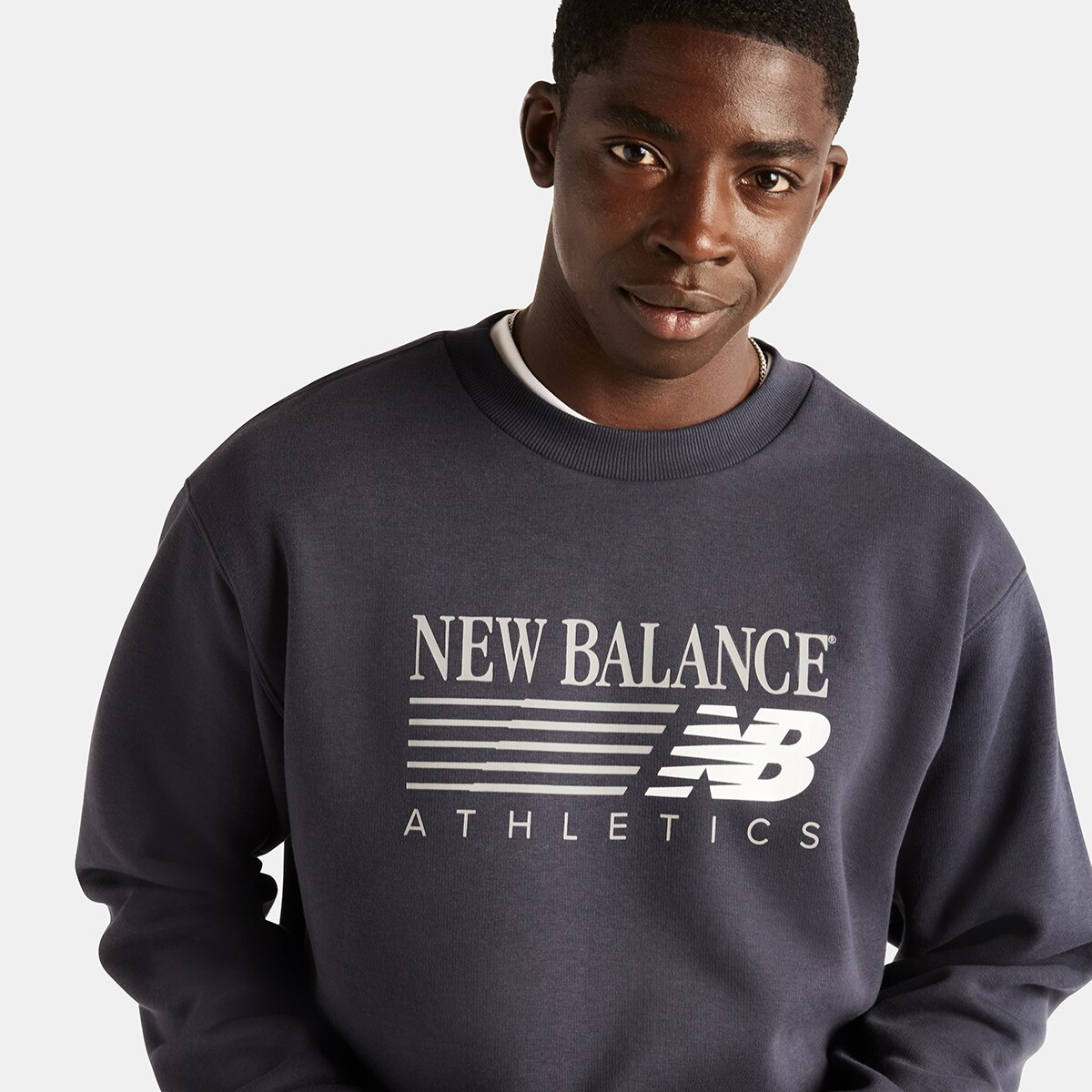 Imagen 3 de Sudadera casual de hombre Reimagined Fleece New Balance - Antracita Antracita