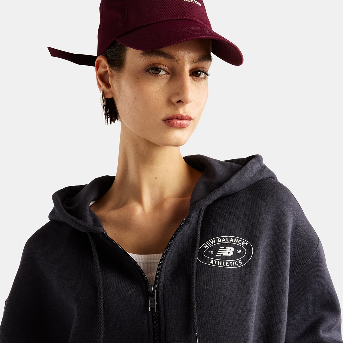 Imagen 4 de Chaqueta casual de mujer Reimagined Fleece New Balance - Antracita Antracita