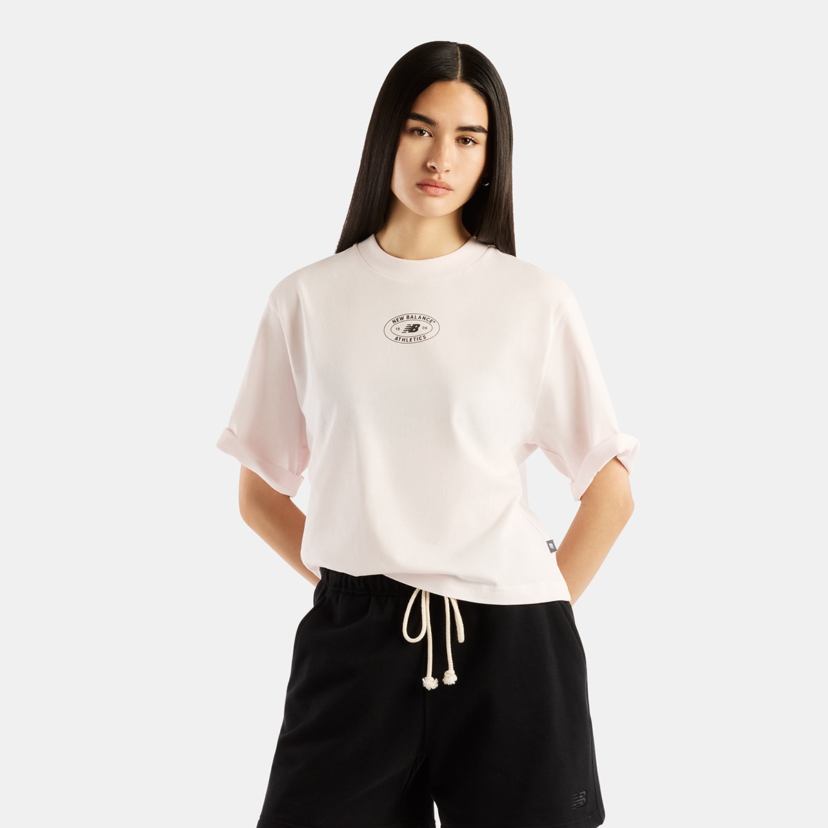 Imagen 0 de Camiseta  casual de mujer Reimagined Relaxed New Balance Rosa claro