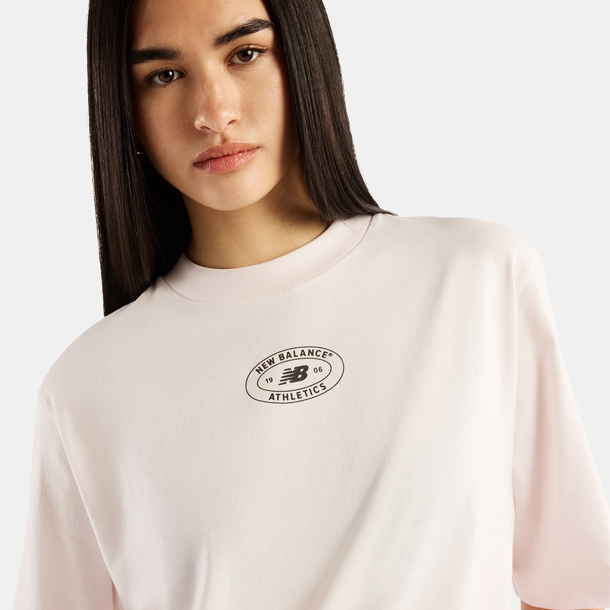 Imagen 4 de Camiseta casual de mujer Reimagined Relaxed New Balance - Rosa claro Rosa claro